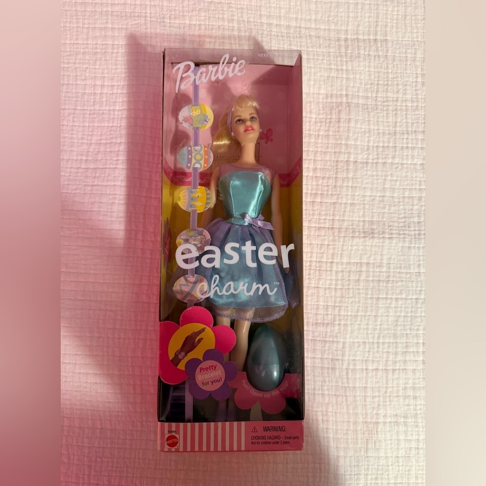 Barbie 2001 Easter Charm Doll Mattel 53365 With Egg & Bracelet For You NRFB